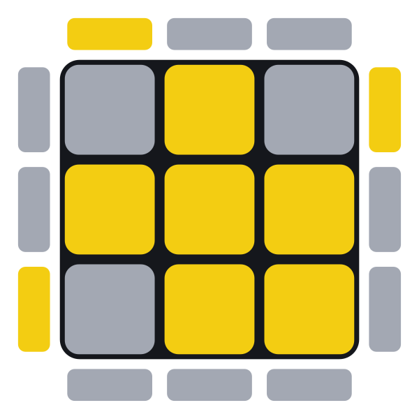 F U R U' R' F' sonrasında üstte sarı artı var.
