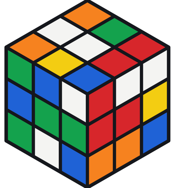 Karışık 3×3 Rubik küp