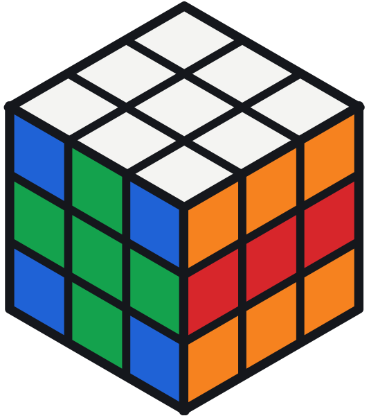 Rubik küpte artı ve eksi deseni