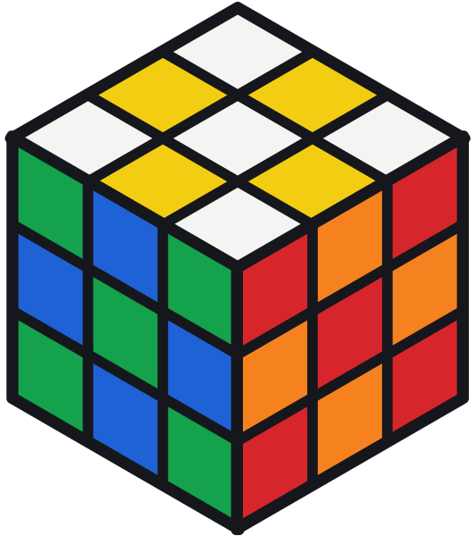 Rubik küpte dama tahtası deseni