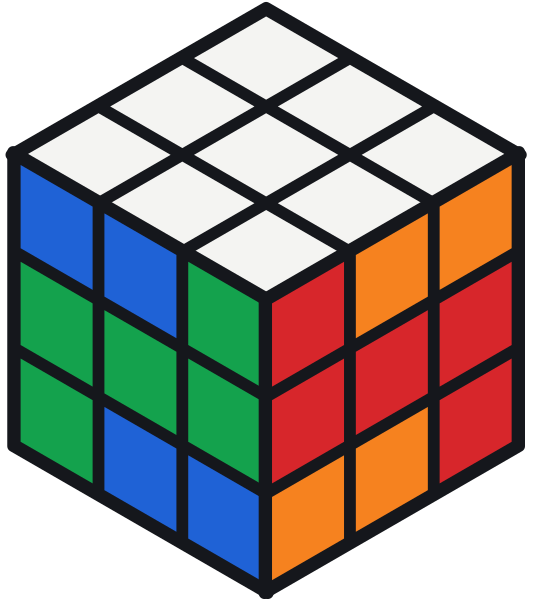 Rubik küpte kıvrık tel deseni