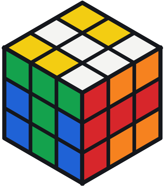 Rubik küpte T harfleri deseni