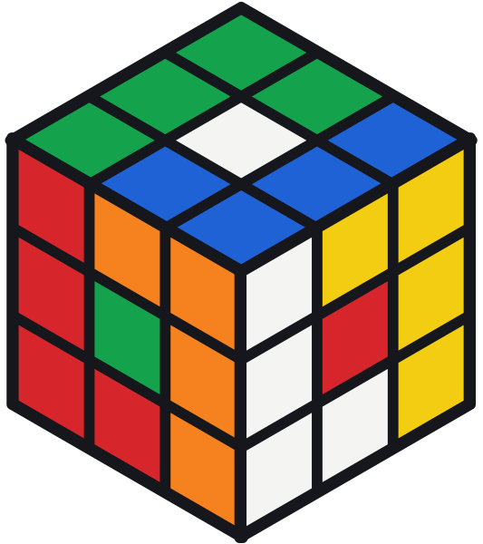 Rubik küpte Tetris deseni