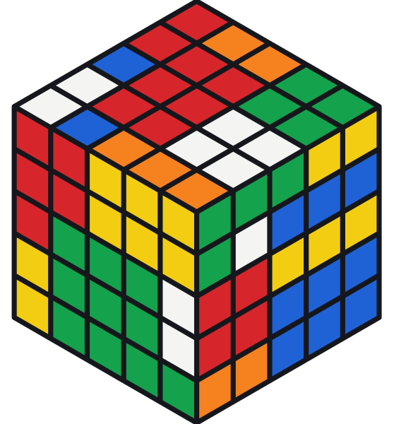 Karışık bir 5×5 küp